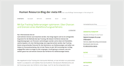 Desktop Screenshot of blog.metahr.de